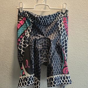 Navy Hot Pink Padded Cycle Women's Bike Shorts Nwt